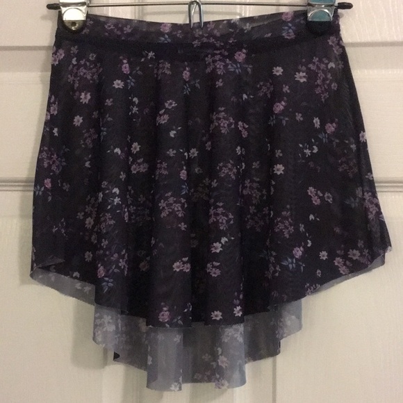 Purple flower mesh ballet circle skirt - Picture 3 of 8